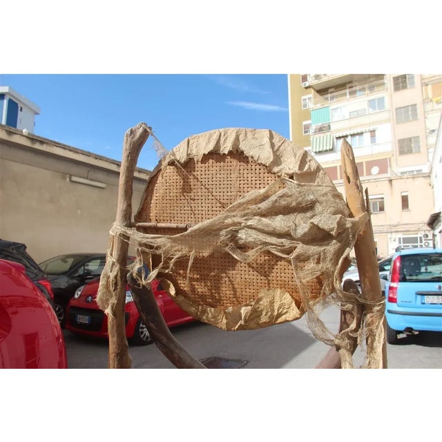 Mid-Century Modern Parchment and Wood Floor Lamp, 1960s For Sale - Image 3 of 16