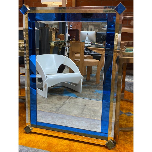 1980s Italian Mid Century Modern Oversized Wall Mirror For Sale - Image 10 of 10