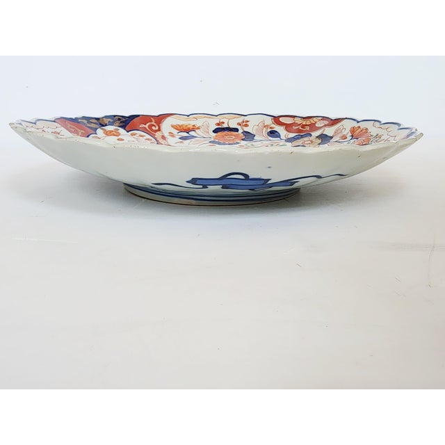 Late 19th Century Antique 19th Japanese Meiji Period Scalloped Plates-a Pair For Sale - Image 5 of 11