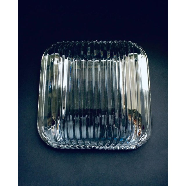 Modern XL Mid-Century Czech Modern Crystal Art Glass Bowl, 1960s For Sale - Image 3 of 13