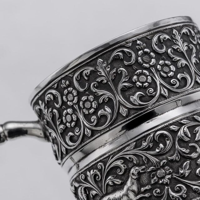 Antique Indian Kutch Silver Mug, 1890 For Sale - Image 11 of 18