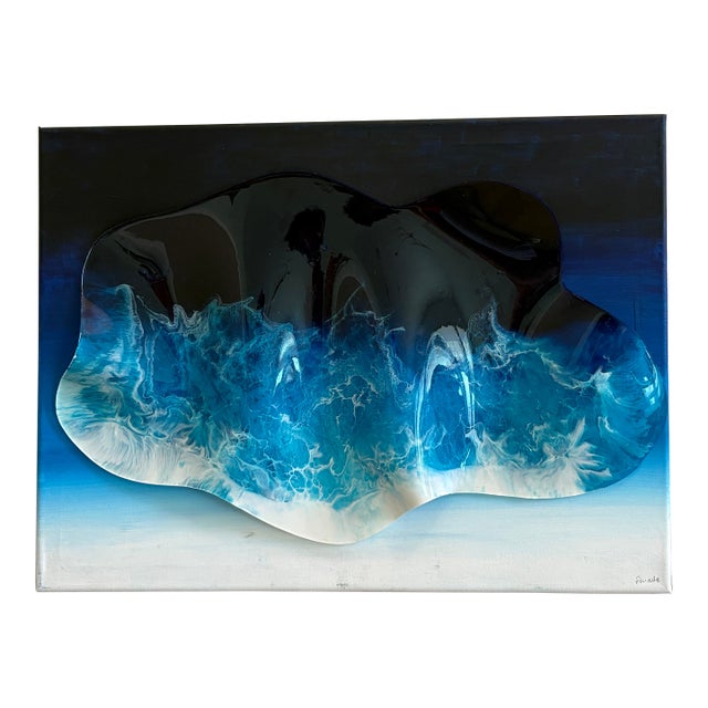 Modern Ocean-Inspired Resin Artwork by Feyi For Sale
