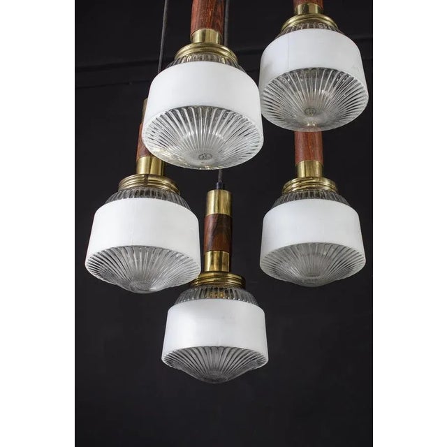 White Modern Cascade Chandelier, 1970 For Sale - Image 8 of 13