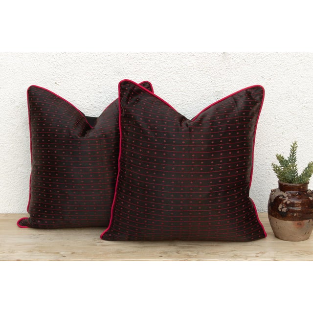 Woven in Gujarat, western India, from antique Mashru, the traditional silk-warp, cotton-weft cloth prized for its lustrous...