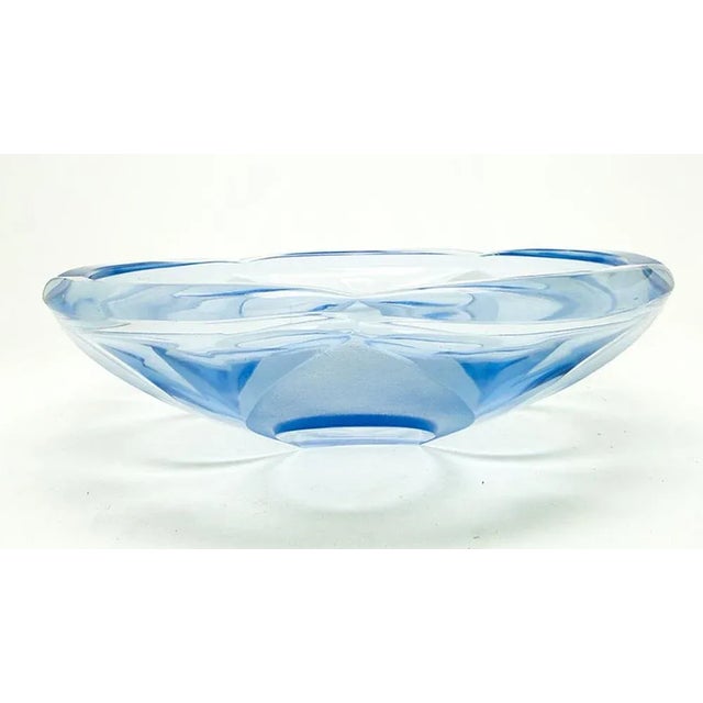 Glass Art Deco Bowl from Moser, Former Czechoslovakia, 1930s For Sale - Image 7 of 13