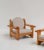 Set of Italian Pine Lounge Chairs, 1970s, in Very Good conditions. Designed 1970 to 1979
