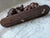 Vintage Hand-Carved Rosewood Fighting Elephants Sculpture on Base For Sale - Image 4 of 6