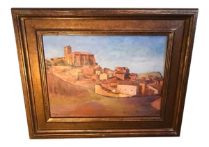 Signed Painting of the Aragon Region in Spain C.1931