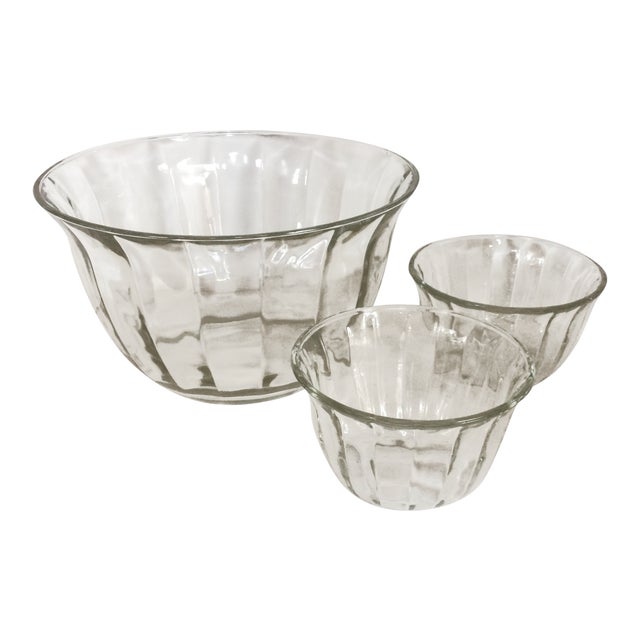 Blown Glass Chip And Dip Bowls Set of 3 Chairish