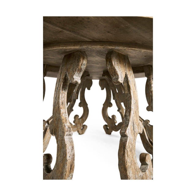 Rustic Oak Spanish-Style Center Table For Sale - Image 4 of 13