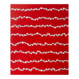 Exhibited Vintage Abstract, Expressionist, Op Art, MCM Painting on Canvas, Peter C. Petersen, 2000, Manner of Yayoi Kusama For Sale