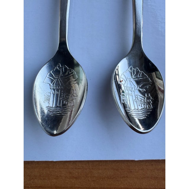 Metal Vintage Rolex Watch Bucherer of Switzerland Inch Souvenir Spoons For Sale - Image 7 of 7