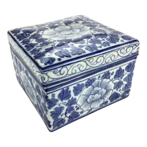 Vintage Thailand Artisan Porcelain Treasure Box