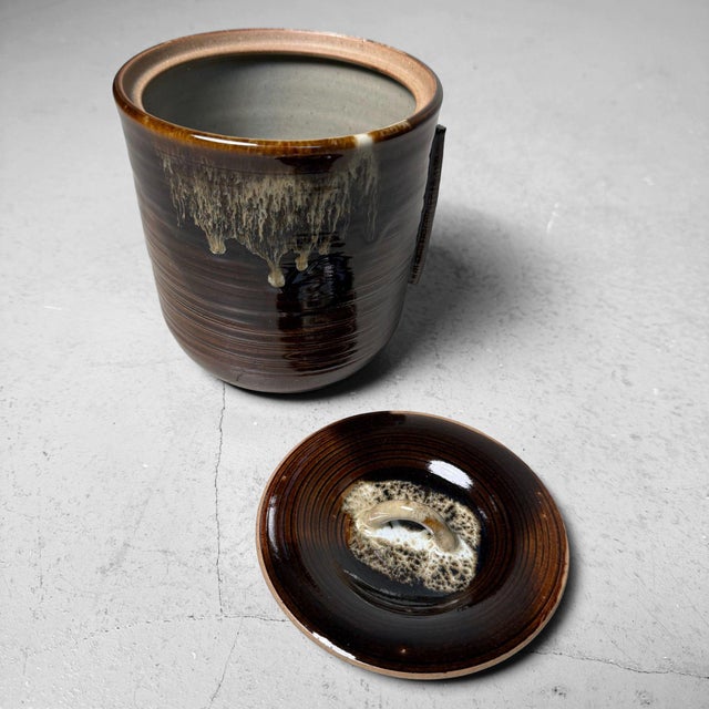 Takatori Mizusashi Ceramic Water Jar, 1970s For Sale - Image 6 of 16