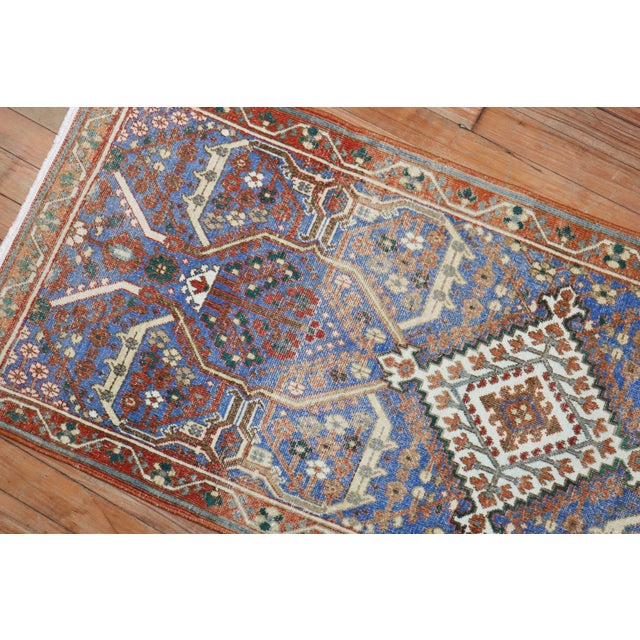 Rustic Joshegan Persian Small Narrow 20th Century Runner - 1'11" x 5' For Sale - Image 3 of 6