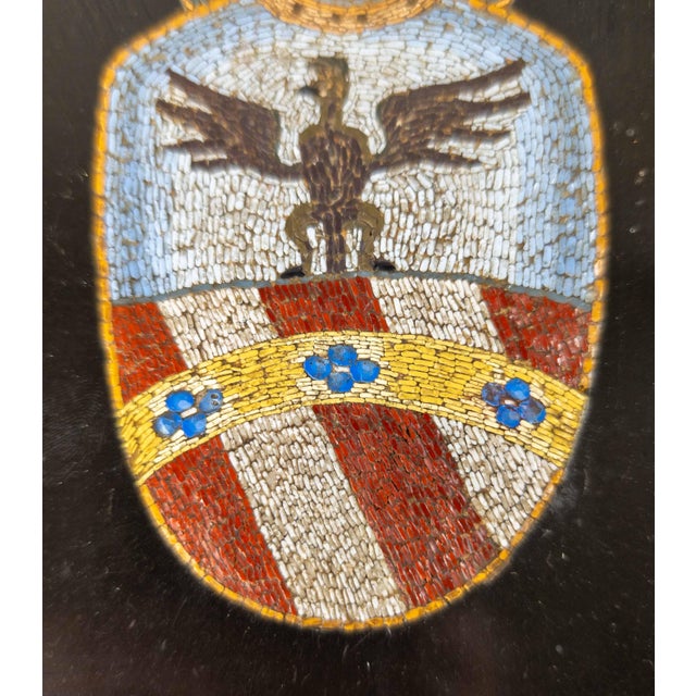 19th Century Italian Micro Mosaic Magliara Family Coat of Arms Crest For Sale - Image 10 of 13