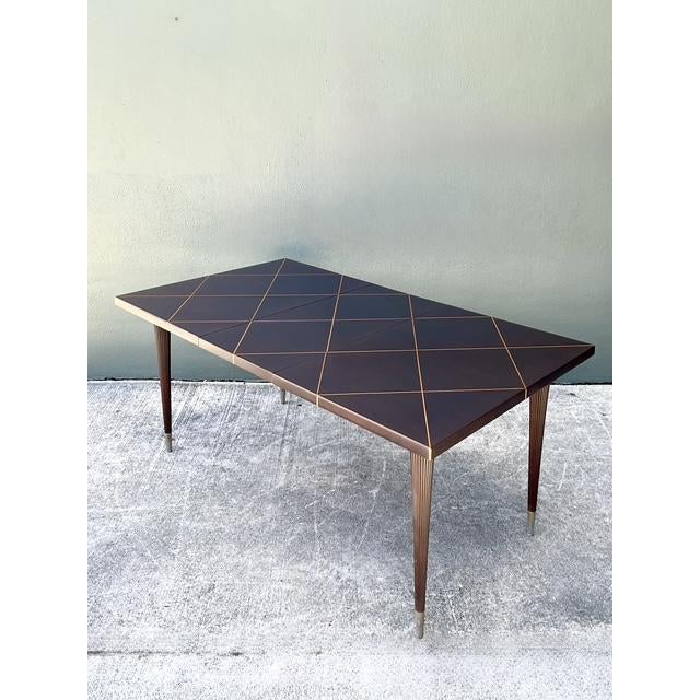 Vintage Tommi Parzinger Extendable Dining Table For Sale - Image 9 of 14