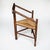 English Early 20th Century Dutch Corner Oak Chair With Rush Seat, Sculptural Triangular Form For Sale - Image 3 of 6