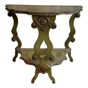 Vintage Hand Painted Two Tier Console Table