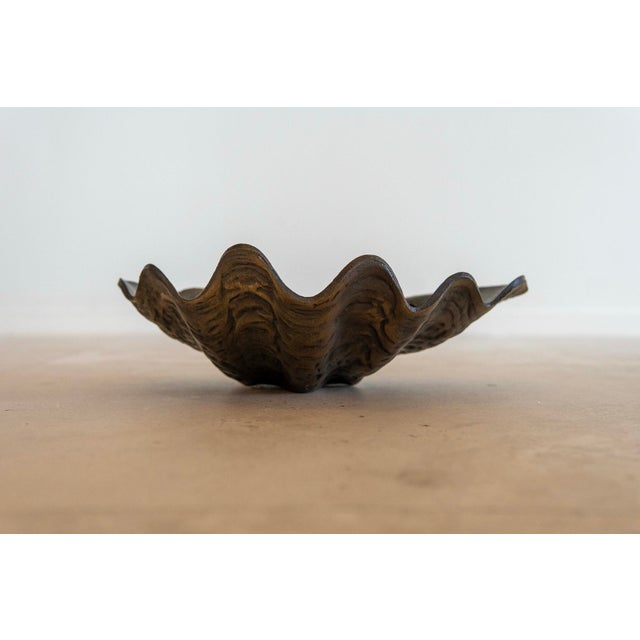 Mid 20th Century Vintage Iron Shell Dish For Sale - Image 5 of 6