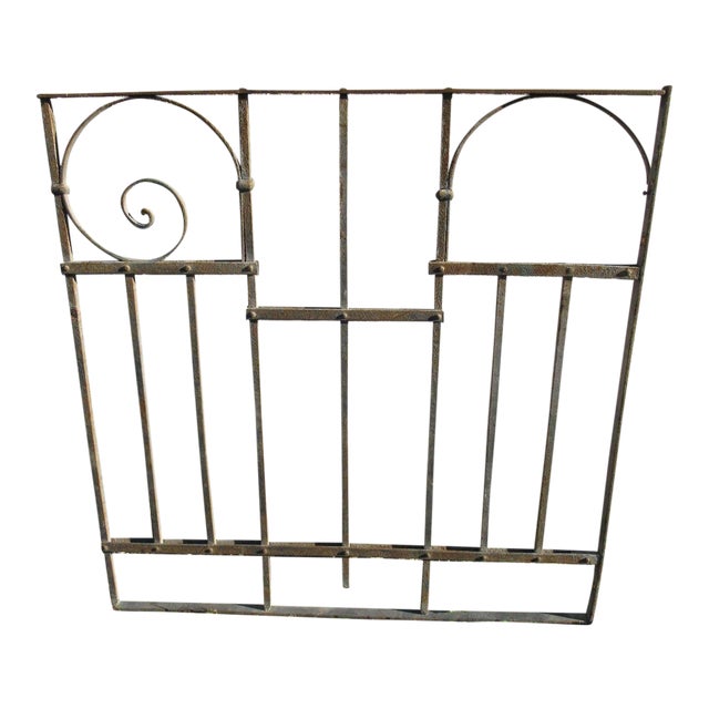 Antique Victorian Iron Gate Window Garden Fence Architectural Salvage Door #032 For Sale