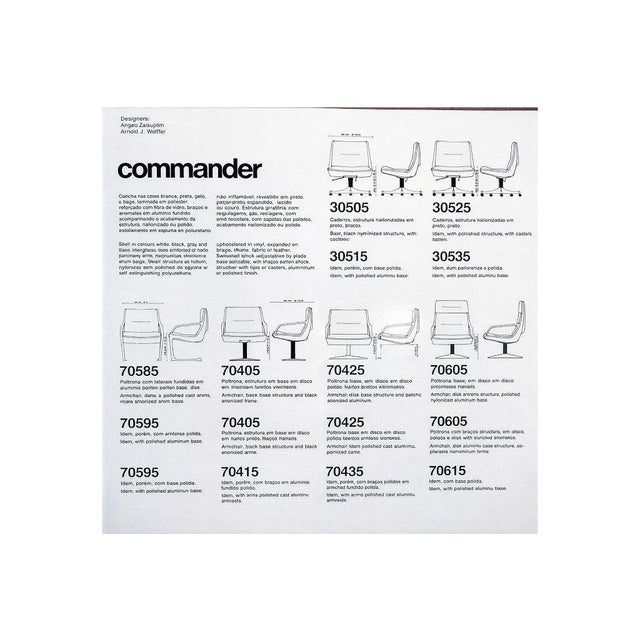 “Low Commander” Swivel Armchair by Jorge Zalszupin, Bronze Chenille and Aluminum, Brazil, 1973 – Lot 805 For Sale - Image 13 of 15