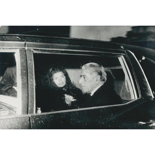 1970s Jackie and Aristoteles Onassis in Car, Paris, 1973, Black & White Photograph For Sale - Image 5 of 5