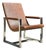 Vintage Ralph Lauren Woven Leather Loft Lounge Chair For Sale