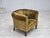1950s, Danish relax chair. Green furniture velour, beech wood legs, brass springs in the seat. Original very good...