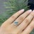 Eye Motif Natural Emerald & Diamond Pavé Set Crossover Cocktail Ring Size 5 For Sale - Image 4 of 13