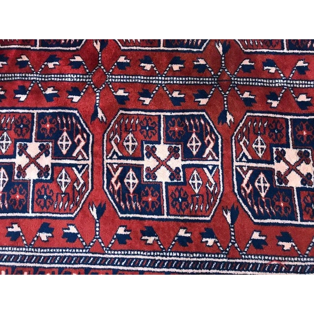 Textile Vintage Fine Turkmen Afghan Boukhara Design Rug For Sale - Image 7 of 16