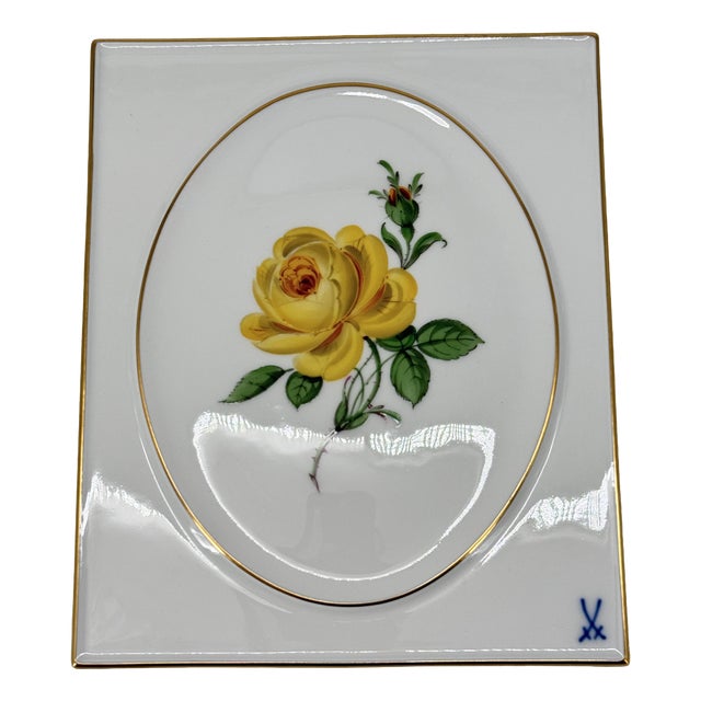 Painted Porcelain Plate from Meissen, 1960s For Sale