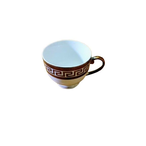 1980s 1980s Etruscan Revival Germany Alpine Greek Key 5 Tea Gold Set - 10 pcs For Sale - Image 5 of 5