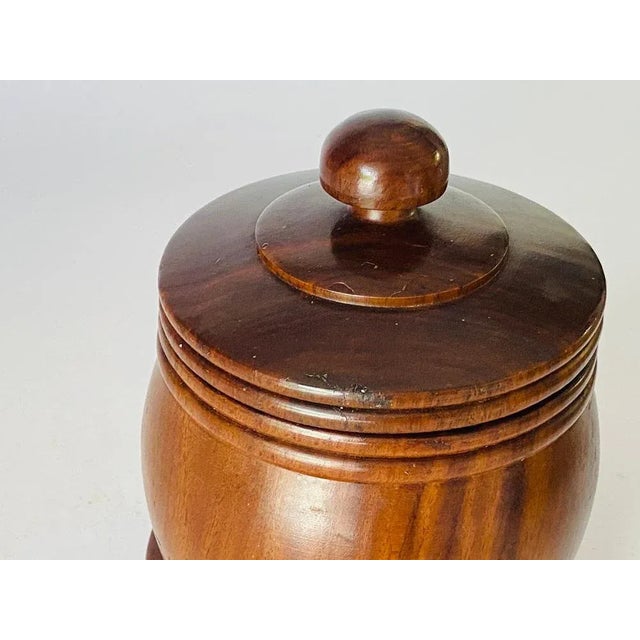Brown Brown Tobacco Pot with Lid, France, 1970s For Sale - Image 8 of 12