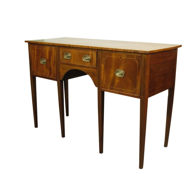 Traditional Early 20th Century George III Style Inlaid Mahogany Sideboard For Sale - Image 3 of 10