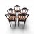 Brown English Regency Revival Mahogany and Gilt Shield-Back Dining Chairs, Set of Five, Circa 1930 For Sale - Image 8 of 18