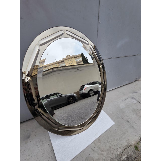 Italian Oval Mirror, 1960s, in Very Good conditions. Designed 1960 to 1969