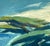 Coastal 1940s Mid-Century Vintage European Abstract Expressionism Coastal Landscape Painting, Signed by French Polish Artist Bernard Lewandowski, With Mat For Sale - Image 3 of 4