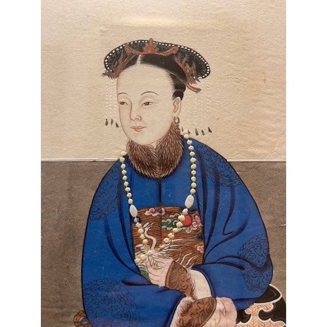 Portrait of a 18th Century Qing Court Lady For Sale In Boston - Image 6 of 8