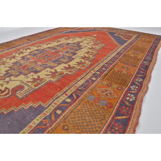 Mid 20th Century Bohemian Area Anatolian Carpet For Sale - Image 9 of 10