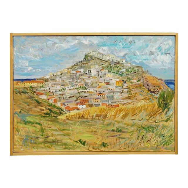 Castelsardo, Sardinia, 1978 – Oil Painting by Alexander Michael For Sale