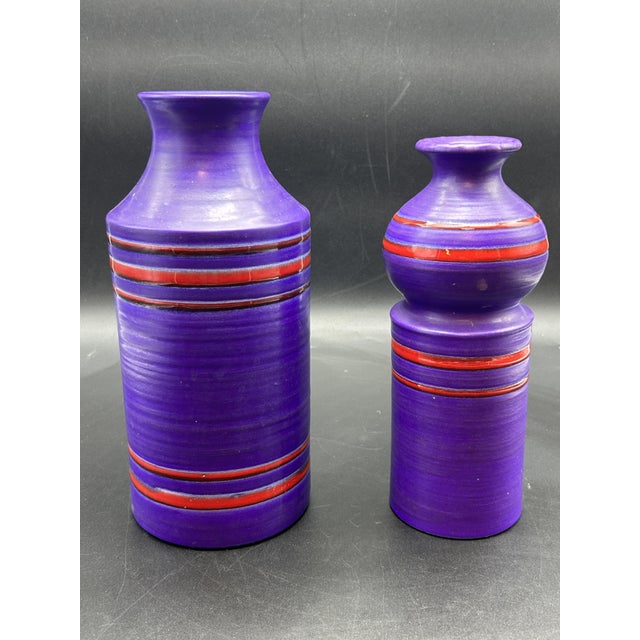 Purple Vases by Aldo Londi for Bitossi, 1960s, Set of 2 For Sale - Image 8 of 8