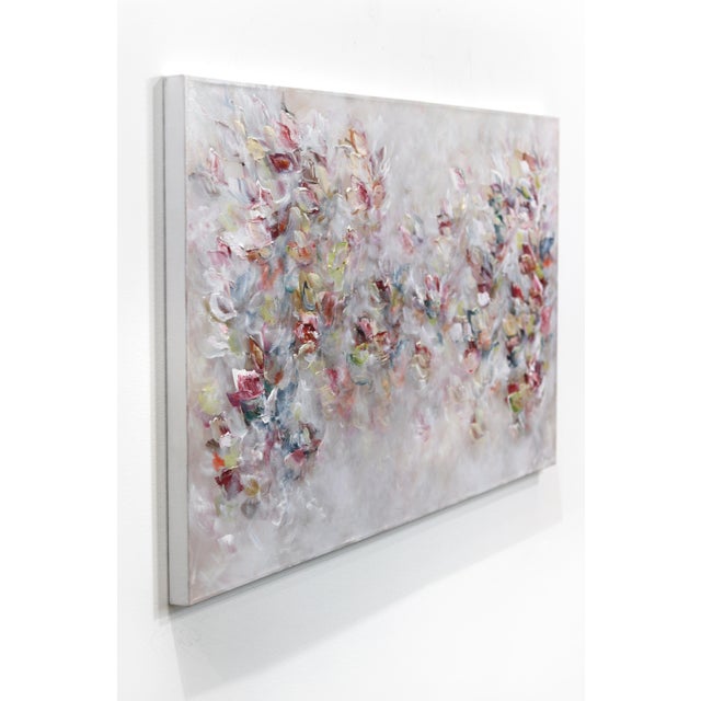 Textile The Divine Goddess - Warm Soft Jewel Tone Abstract Floral Painting Original Artwork by Vé Boisvert For Sale - Image 7 of 10