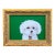 Contemporary Maltese Dog Small Print by Judy Henn Vintage Frame For Sale