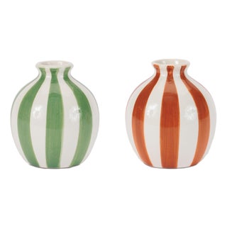 Striped Mini Bud Vase (Set of 4) For Sale