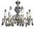 Hand-Cut Crystal Chandelier, 1950s For Sale