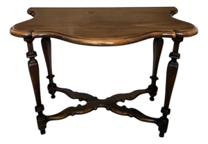 Neoclassical Italian Console Table in Carved Walnut, 1890s