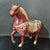 Art Deco 1. **Hand-Painted Ceramic Horse Statue, Red Body, Cream Mane & Tail, Saddle & Bell Accents** For Sale - Image 3 of 6