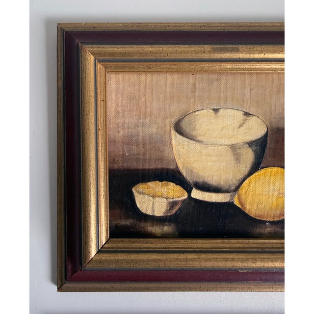 Red Vintage Fruit Still Life Oil Paintings, a Pair, Mid 20th Century For Sale - Image 8 of 12