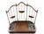 This unique vintage-style console table features an ornate, multi-tiered arched frame with delicate spindles and three...